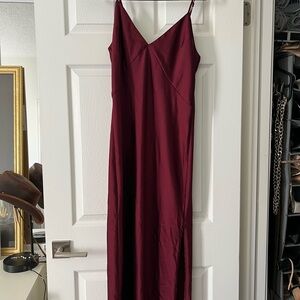 Elegant Burgundy Slip Dress
